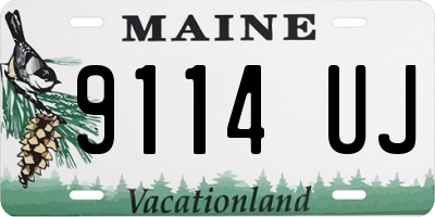 ME license plate 9114UJ