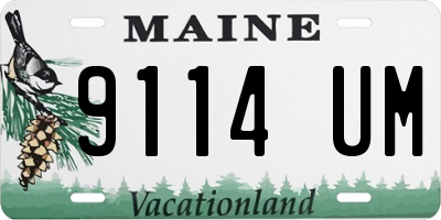 ME license plate 9114UM