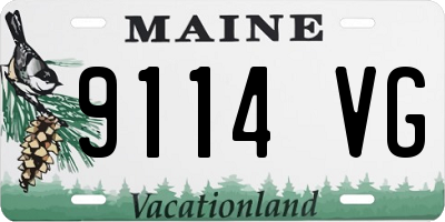 ME license plate 9114VG