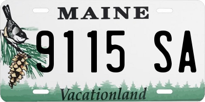 ME license plate 9115SA