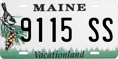ME license plate 9115SS
