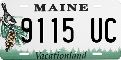 ME license plate 9115UC