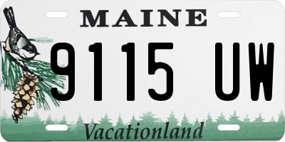 ME license plate 9115UW