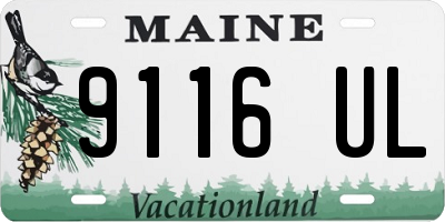 ME license plate 9116UL
