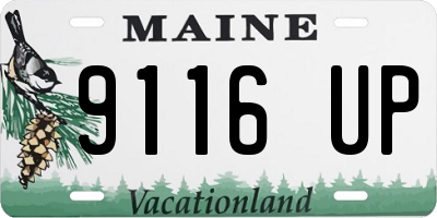 ME license plate 9116UP