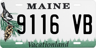 ME license plate 9116VB