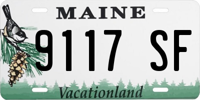 ME license plate 9117SF