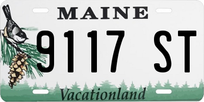 ME license plate 9117ST