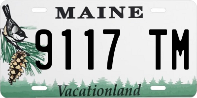 ME license plate 9117TM