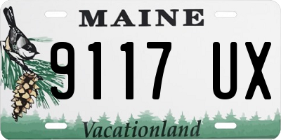 ME license plate 9117UX