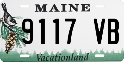 ME license plate 9117VB
