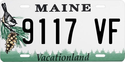 ME license plate 9117VF