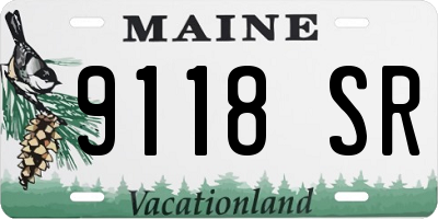 ME license plate 9118SR