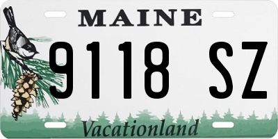 ME license plate 9118SZ