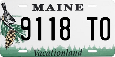 ME license plate 9118TO