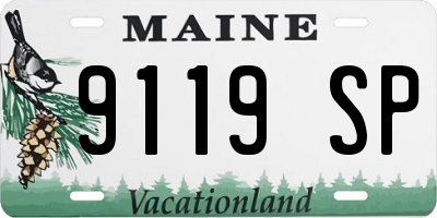 ME license plate 9119SP