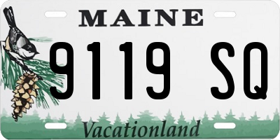 ME license plate 9119SQ