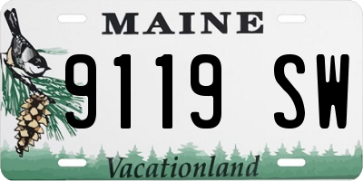 ME license plate 9119SW