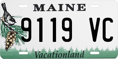 ME license plate 9119VC