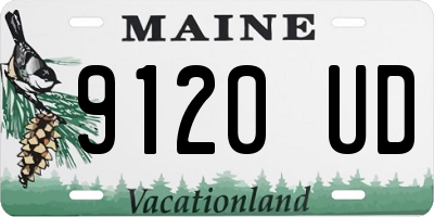 ME license plate 9120UD