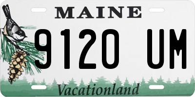 ME license plate 9120UM