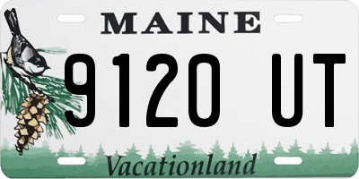 ME license plate 9120UT