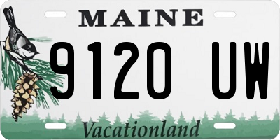 ME license plate 9120UW