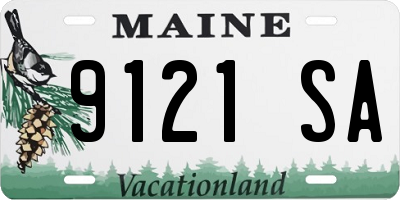 ME license plate 9121SA