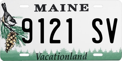 ME license plate 9121SV