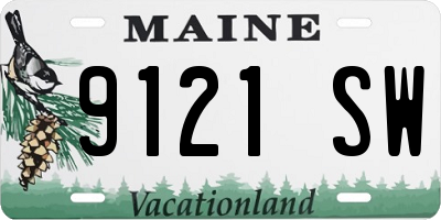 ME license plate 9121SW