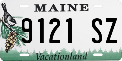 ME license plate 9121SZ