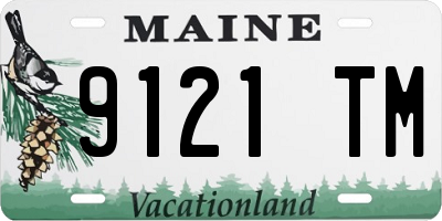 ME license plate 9121TM