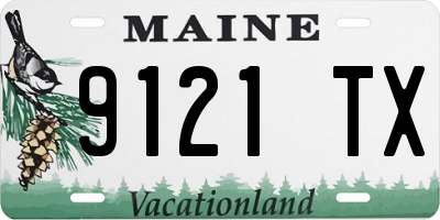 ME license plate 9121TX