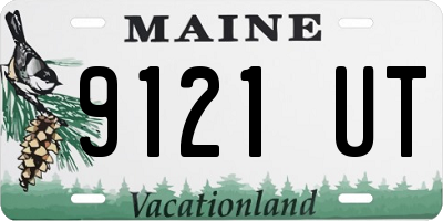 ME license plate 9121UT