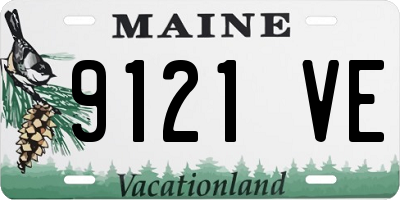 ME license plate 9121VE