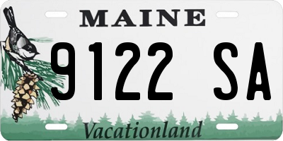 ME license plate 9122SA