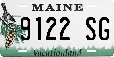 ME license plate 9122SG