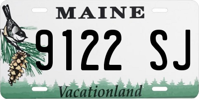 ME license plate 9122SJ