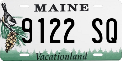 ME license plate 9122SQ
