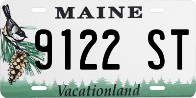 ME license plate 9122ST