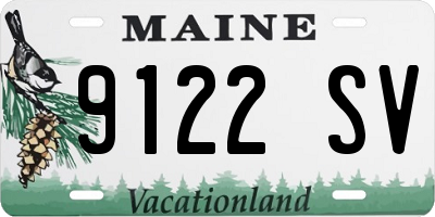 ME license plate 9122SV