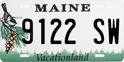 ME license plate 9122SW