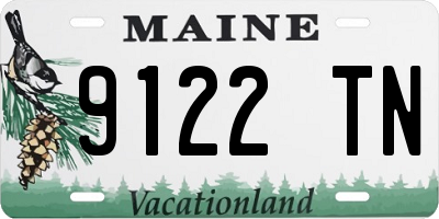 ME license plate 9122TN