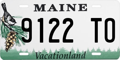 ME license plate 9122TO