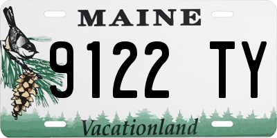 ME license plate 9122TY