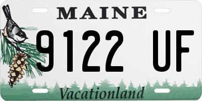 ME license plate 9122UF