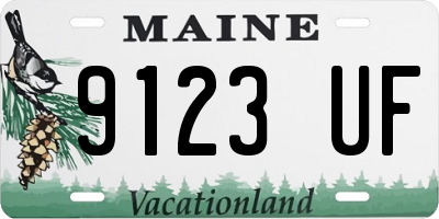 ME license plate 9123UF
