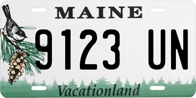ME license plate 9123UN