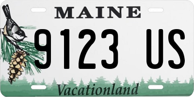 ME license plate 9123US