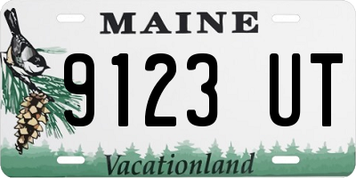 ME license plate 9123UT